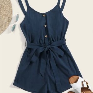 Navy Romper